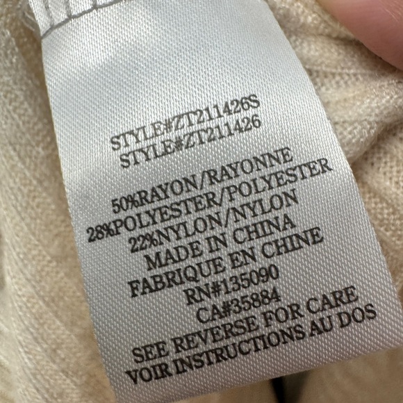 Z supply Oversized Long Sleeve Top Cream - Picture 6 of 7
